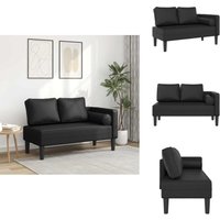 Chaiselongue mit Kissen Schwarz Kunstleder - Chaiselongue - Chaiselongues - Chaise Longue - Loungesofa Chaiselongue mit Kissen Schwarz Kunstleder - Chaiselongue - Chaiselongues - Chaise Longue - Loungesofa von VIDAXL