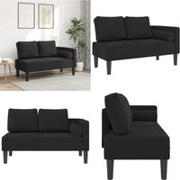 Chaiselongue mit Kissen Schwarz Samt - Chaiselongue - Samtsofa - Lounge Sofa - Relaxsessel - Schwarzes Möbelstück - Home & Living von VIDAXL