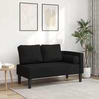 Chaiselongue mit Kissen Schwarz Stoff Vidaxl von VIDAXL