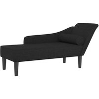 Chaiselongue mit Kissen Schwarz Stoff Vidaxl von VIDAXL