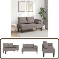 Chaiselongue mit Kissen Taupe Stoff - Chaiselongue - Relaxsessel - Wohnzimmermöbel - Wohnzimmer Dekoration - Sofa von VIDAXL