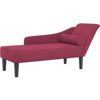 Chaiselongue mit Kissen Weinrot Samt Vidaxl Chaiselongue mit Kissen Weinrot Samt Vidaxl von VIDAXL