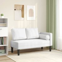 Chaiselongue mit Kissen Weiß Kunstleder Vidaxl von VIDAXL