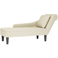 Chaiselongue mit Kissen und Rechter Armlehne Creme Samt Vidaxl Chaiselongue mit Kissen und Rechter Armlehne Creme Samt Vidaxl von VIDAXL