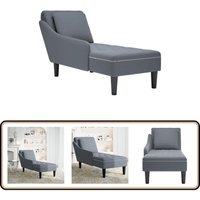 Chaiselongue mit Kissen und Rechter Armlehne Dunkelgrau Samt - Vidaxl Chaiselongue mit Kissen und Rechter Armlehne Dunkelgrau Samt - Vidaxl von VIDAXL