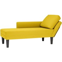 Chaiselongue mit Kissen und Rechter Armlehne Gelb Samt - Vidaxl Chaiselongue mit Kissen und Rechter Armlehne Gelb Samt - Vidaxl von VIDAXL