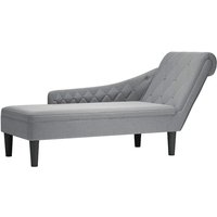 Chaiselongue mit Kissen und Rechter Armlehne Hellgrau Stoff - Vidaxl Chaiselongue mit Kissen und Rechter Armlehne Hellgrau Stoff - Vidaxl von VIDAXL