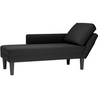 Vidaxl - Chaiselongue mit Kissen und Rechter Armlehne Schwarz Samt von VIDAXL