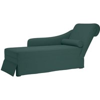 Chaiselongue mit Nackenrolle Rechter Armlehne Dunkelgrün Samt - Vidaxl von VIDAXL