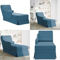 Vidaxl - Chaiselongue mit Nackenrolle und Rechter Armlehne Blau Samt Vidaxl - Chaiselongue mit Nackenrolle und Rechter Armlehne Blau Samt von VIDAXL
