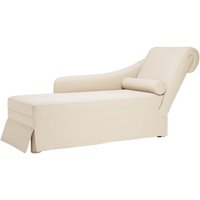Chaiselongue mit Nackenrolle und Rechter Armlehne Leinen Vidaxl von VIDAXL