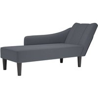 Chaiselongue mit Rechter Armlehne Dunkelgrau Samt - Vidaxl von VIDAXL
