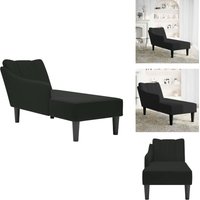 Chaiselongue mit Rechter Armlehne Schwarz Samt - Chaiselongue - Chaiselongues - Recamiere - Lounge von VIDAXL