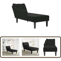 Chaiselongue mit Rechter Armlehne Schwarz Samt - Vidaxl Chaiselongue mit Rechter Armlehne Schwarz Samt - Vidaxl von VIDAXL