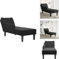 Chaiselongue mit Rechter Armlehne Schwarz Stoff - Chaiselongue - Chaiselongues - Recamiere - Lounge Chaiselongue mit Rechter Armlehne Schwarz Stoff - Chaiselongue - Chaiselongues - Recamiere - Lounge von VIDAXL