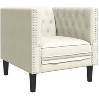 Chesterfield-Sessel Creme Samt Vidaxl von VIDAXL