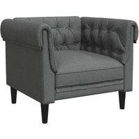 Vidaxl - Chesterfield-Sessel Dunkelgrau Stoff von VIDAXL