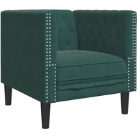 Chesterfield-Sessel Dunkelgrün Samt Vidaxl von VIDAXL