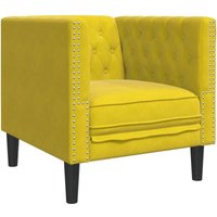 Chesterfield-Sessel Gelb Samt Vidaxl von VIDAXL