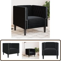 Chesterfield-Sessel Schwarz Samt - Vidaxl von VIDAXL