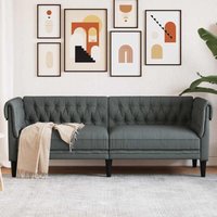 Chesterfield-Sofa 3-Sitzer Dunkelgrau Stoff - Vidaxl von VIDAXL