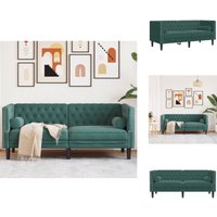 Vidaxl - Chesterfield-Sofa mit Nackenrollen 2-Sitzer Dunkelgrün Samt - Chesterfield-Sofa - Chesterfield-Sofas - Sofa - Couch Vidaxl - Chesterfield-Sofa mit Nackenrollen 2-Sitzer Dunkelgrün Samt - Chesterfield-Sofa - Chesterfield-Sofas - Sofa - Couch von VIDAXL