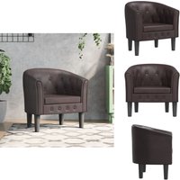 Clubsessel Braun Kunstleder - Moderner Sessel - Clubsessel - Ledersessel - Lounge Chair - Wohnraumgestaltung Clubsessel Braun Kunstleder - Moderner Sessel - Clubsessel - Ledersessel - Lounge Chair - Wohnraumgestaltung von VIDAXL