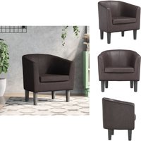 Clubsessel Braun Kunstleder - Moderner Sessel - Couchtisch - Wohnraum Dekoration - Leder Sessel - Braun Sofa Clubsessel Braun Kunstleder - Moderner Sessel - Couchtisch - Wohnraum Dekoration - Leder Sessel - Braun Sofa von VIDAXL