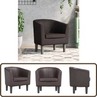 Clubsessel Braun Kunstleder - Moderner Sessel - Couchtisch - Wohnraum Dekoration - Leder Sessel - Braun Sofa von VIDAXL