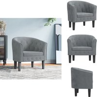 Clubsessel Dunkelgrau Samt - Samtsessel - Sessel Grau - Wohnraum Dekoration - Lounge Chair - Gemütlicher Sessel Clubsessel Dunkelgrau Samt - Samtsessel - Sessel Grau - Wohnraum Dekoration - Lounge Chair - Gemütlicher Sessel von VIDAXL