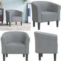 Clubsessel Hellgrau Stoff - Moderner Sessel - Akzentstuhl - Wohnraum Dekoration - Gemütlicher Sessel - Lounge Chair - Home & Living Clubsessel Hellgrau Stoff - Moderner Sessel - Akzentstuhl - Wohnraum Dekoration - Gemütlicher Sessel - Lounge Chair - Home & Living von VIDAXL