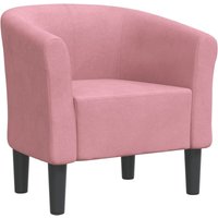 Clubsessel Rosa Samt Vidaxl von VIDAXL
