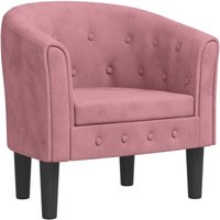 Clubsessel Rosa Samt Vidaxl von VIDAXL