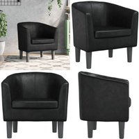 Clubsessel Schwarz Kunstleder - Moderner Sessel - Lounge Chair - Ecksofa - Wohnraum Dekoration - Schwarzes Sofa - Home & Living von VIDAXL