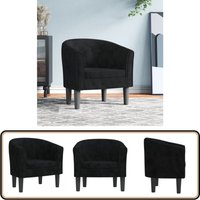 Clubsessel Schwarz Samt - Samtsessel - Akzentstuhl - Wohnraumgestaltung - Lounge Chair - Bequeme Möbel von VIDAXL