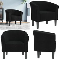 Clubsessel Schwarz Stoff - Moderner Sessel - Akzentstuhl - Lounge Chair - Wohnraum Dekoration - Esszimmer Stuhl - Home & Living Clubsessel Schwarz Stoff - Moderner Sessel - Akzentstuhl - Lounge Chair - Wohnraum Dekoration - Esszimmer Stuhl - Home & Living von VIDAXL