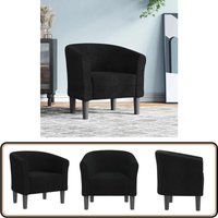 Clubsessel Schwarz Stoff - Moderner Sessel - Akzentstuhl - Lounge Chair - Wohnraum Dekoration - Esszimmer Stuhl Clubsessel Schwarz Stoff - Moderner Sessel - Akzentstuhl - Lounge Chair - Wohnraum Dekoration - Esszimmer Stuhl von VIDAXL