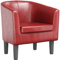 Vidaxl - Clubsessel Weinrot Kunstleder von VIDAXL