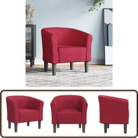 Clubsessel Weinrot Stoff - Moderner Sessel - Wohnraum Dekoration - Akzent Stuhl - Gemütlicher Sessel - Lounge Sessel Clubsessel Weinrot Stoff - Moderner Sessel - Wohnraum Dekoration - Akzent Stuhl - Gemütlicher Sessel - Lounge Sessel von VIDAXL