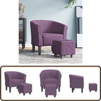 Clubsessel mit Fußhocker Lila Stoff - Moderner Sessel - Akzentstuhl - Lounge Chair - Gemütlicher Sessel - Violetter Sessel Clubsessel mit Fußhocker Lila Stoff - Moderner Sessel - Akzentstuhl - Lounge Chair - Gemütlicher Sessel - Violetter Sessel von VIDAXL