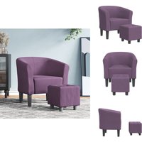 Clubsessel mit Fußhocker Lila Stoff - Moderner Sessel - Akzentstuhl - Lounge Chair - Gemütlicher Sessel - Violetter Sessel Clubsessel mit Fußhocker Lila Stoff - Moderner Sessel - Akzentstuhl - Lounge Chair - Gemütlicher Sessel - Violetter Sessel von VIDAXL