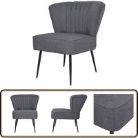 Cocktailsessel Dunkelgrau Stoff - Cocktailsessel - Sessel - Wohnzimmersessel - Lounge Chair - Retro Stuhl von VIDAXL