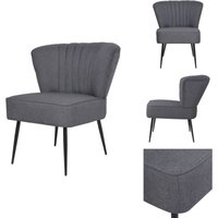 Vidaxl - Cocktailsessel Dunkelgrau Stoff - Cocktailsessel - Sessel - Wohnzimmersessel - Lounge Chair - Retro Stuhl von VIDAXL
