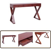 Computertisch Braun 115x47x77 cm Massivholz Mahagoni - Holz Schreibtisch - Mahagoni Tisch - Bürotisch - Home Office - Schreibtisch Braun von VIDAXL