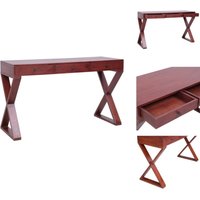Computertisch Braun 115x47x77 cm Massivholz Mahagoni - Holz Schreibtisch - Mahagoni Tisch - Bürotisch - Home Office - Schreibtisch Braun von VIDAXL