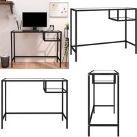 Vidaxl - Computertisch Transparent 100x36x74 cm Glas - PC-Tisch - Schreibtisch - Glastisch - Moderner Schreibtisch - Industrieller Stil - Home & von VIDAXL