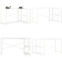 Computertisch Weiß 120x72x70 cm - PC-Tisch - Schreibtisch - Weißer Schreibtisch - L-förmiger Schreibtisch - Home Office - Home & Living von VIDAXL