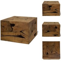 Couchtisch 50x50x35 cm Teakholz Braun - Couchtisch - Teakholzmöbel - Handgefertigter Tisch - Wohnzimmerschmuck - Rustikal Couchtisch 50x50x35 cm Teakholz Braun - Couchtisch - Teakholzmöbel - Handgefertigter Tisch - Wohnzimmerschmuck - Rustikal von VIDAXL