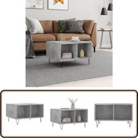 Couchtisch Betongrau 60x50x36,5 cm Holzwerkstoff - Couchtisch - Wohnzimmerstil - Holzwerkstoff Möbel - Sideboard - Grau Sofa Tisch von VIDAXL