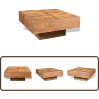 Couchtisch Braun Quadratisch Massivholz Mango - Couchtisch - Holzmöbel - Mangoholz - Wohnzimmerschmuck - Vintage Stil Couchtisch Braun Quadratisch Massivholz Mango - Couchtisch - Holzmöbel - Mangoholz - Wohnzimmerschmuck - Vintage Stil von VIDAXL